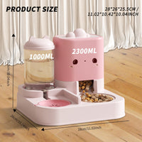 HKM-9372733 Cartoon Cloud Cat Ear Integrated Feeding Bowl for Dogs and Cats - Perfect for Home and Travel