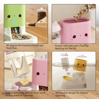 HKM-9372733 Cartoon Cloud Cat Ear Integrated Feeding Bowl for Dogs and Cats - Perfect for Home and Travel