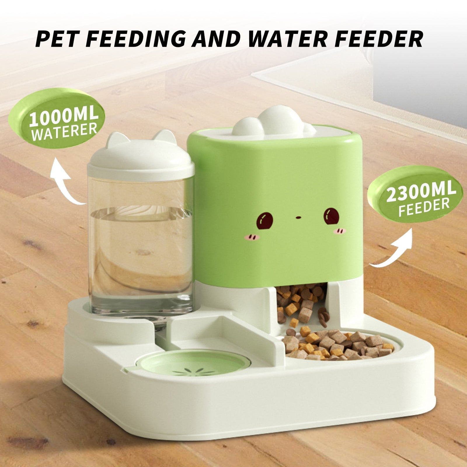HKM-9372733 Cartoon Cloud Cat Ear Integrated Feeding Bowl for Dogs and Cats - Perfect for Home and Travel
