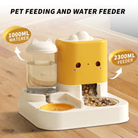 HKM-9372733 Cartoon Cloud Cat Ear Integrated Feeding Bowl for Dogs and Cats - Perfect for Home and Travel