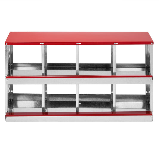 HKM-9372861 8 Compartment Steel and Plastic Chicken Nesting Box for Secure Poultry Laying