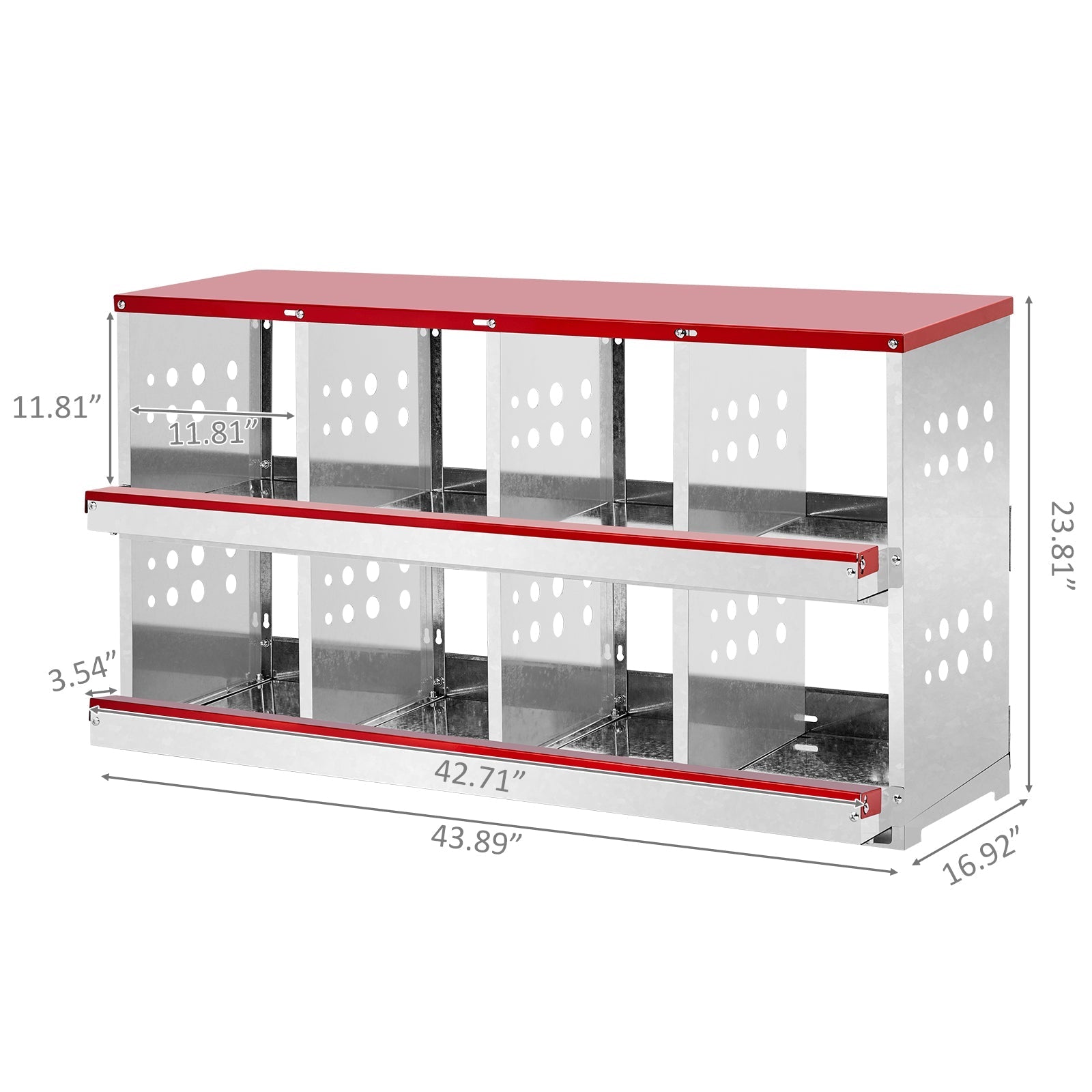 HKM-9372861 8 Compartment Steel and Plastic Chicken Nesting Box for Secure Poultry Laying