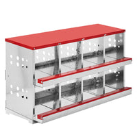 HKM-9372861 8 Compartment Steel and Plastic Chicken Nesting Box for Secure Poultry Laying