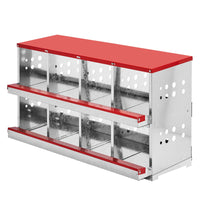 HKM-9372861 8 Compartment Steel and Plastic Chicken Nesting Box for Secure Poultry Laying