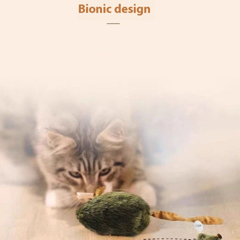 HKM-9374269 Plush Interactive Little Mouse with Sound for Cats - Engaging Pet Toy