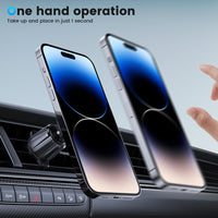 HKM-937427 Universal Car Air Vent Phone Holder - Snap-On Design, Rechargeable Accessory