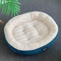 HKM-9376701 Plush Round Dog Nest - Thickened Velvet Cushion for Medium and Large Dogs in Multiple Colors