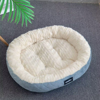 HKM-9376701 Plush Round Dog Nest - Thickened Velvet Cushion for Medium and Large Dogs in Multiple Colors