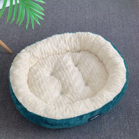 HKM-9376701 Plush Round Dog Nest - Thickened Velvet Cushion for Medium and Large Dogs in Multiple Colors