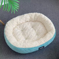 HKM-9376701 Plush Round Dog Nest - Thickened Velvet Cushion for Medium and Large Dogs in Multiple Colors