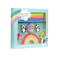 HKM-937683 Rainbow Wooden Stationery Set for School and Office Supplies