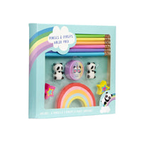 HKM-937683 Rainbow Wooden Stationery Set for School and Office Supplies