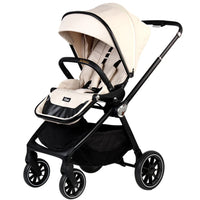 HKM-937747 Compact 2-in-1 Baby Pram with 360-Degree Functionality and Folding Design, Equipped with Five-Point Safety Belt