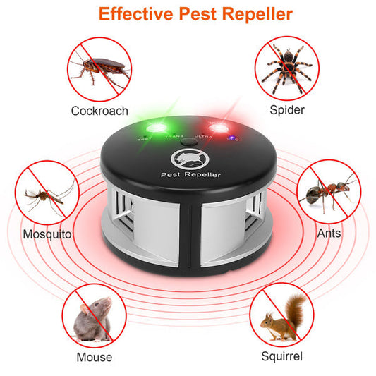 HKM-9378109 Ultrasonic Pest Repeller with 4 Modes, Effective Indoor Rodent Control for Spaces up to 3229sq.ft