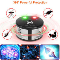 HKM-9378109 Ultrasonic Pest Repeller with 4 Modes, Effective Indoor Rodent Control for Spaces up to 3229sq.ft