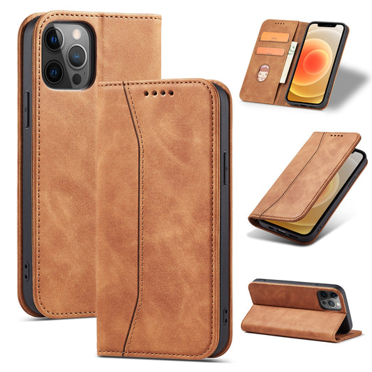HKM-937811 Premium Flip Case for iPhone 12 Mini, 12/12 Pro, 12 Pro Max, 11, 11 Pro, 11 Pro Max, 7/8/SE 2020, 7/8 Plus, X/XS, XR, XS Max, 6/6S, 6 Plus - PU + TPU, Solid Colors Available