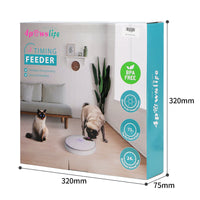 HKM-9378493 Automatic Pet Feeder with Intelligent Timing for Dogs and Cats - White Plastic Design