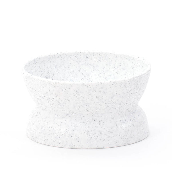HKM-9378621 Elevated Dark Gray and White Cat Bowl for Cervical Spine Protection