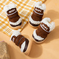 HKM-9379261 Thickened Cotton Padded Pet Shoes for Autumn and Winter - Waterproof and Warm