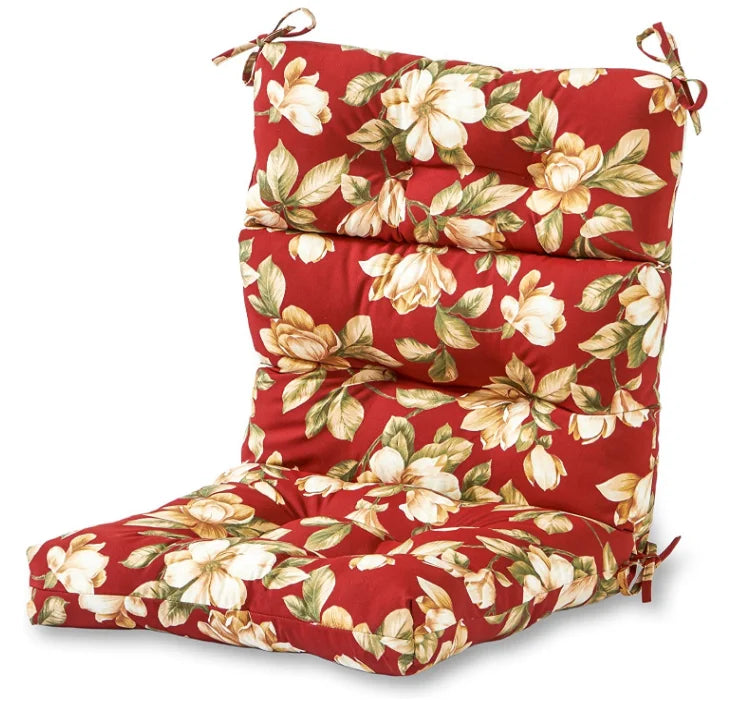HKM-938067 High-Back Waterproof Outdoor Folding Chair Cushion with Non-Slip Design and Adjustable Strap