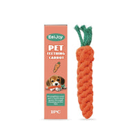 HKM-9381053 Pet Teething Carrot - Cotton Rope Molar Toy for Dogs