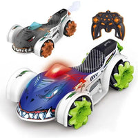 HKM-938131 Flash Spray Shark 2.4GHz Remote Control Stunt Car with Light and Music, Electric Drift Truck for Indoor and Outdoor Fun