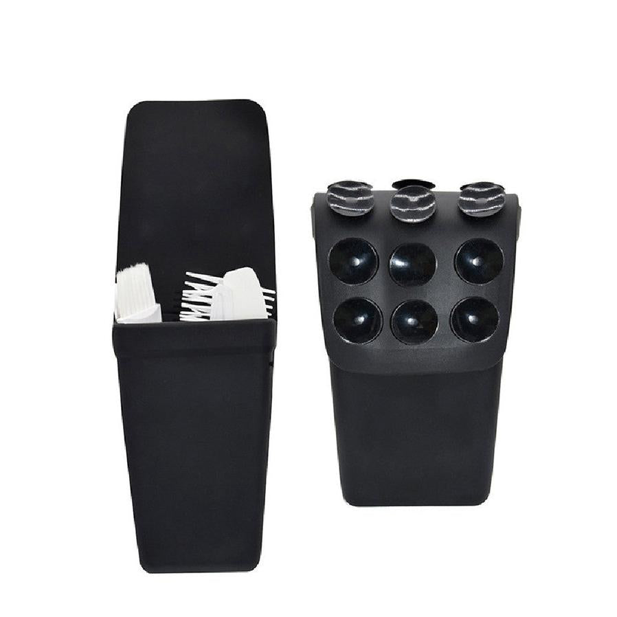 HKM-938195 Silicone Hair Perm Protective Sleeve with Storage Bag - Black Beauty Tool