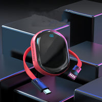 HKM-938259 Creative Digital Mirror Power Bank with LCD Display, 10000mAh Capacity