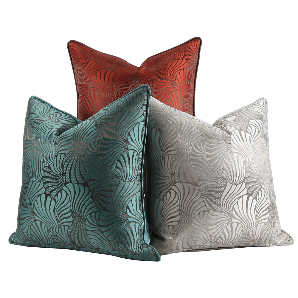 HKM-938259 Modern Landscape Pillowcase in New Wine Red, Dark Green, Coffee, and Silver Gray, Multiple Sizes Available
