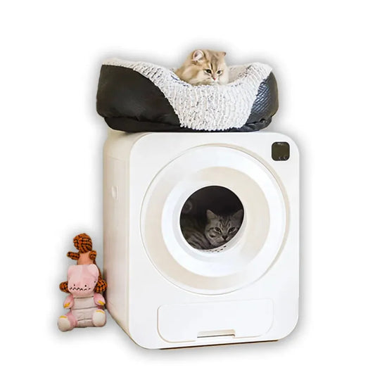 HKM-938323 Smart Automatic Cat Litter Box with WiFi App Control and Self-Cleaning Feature
