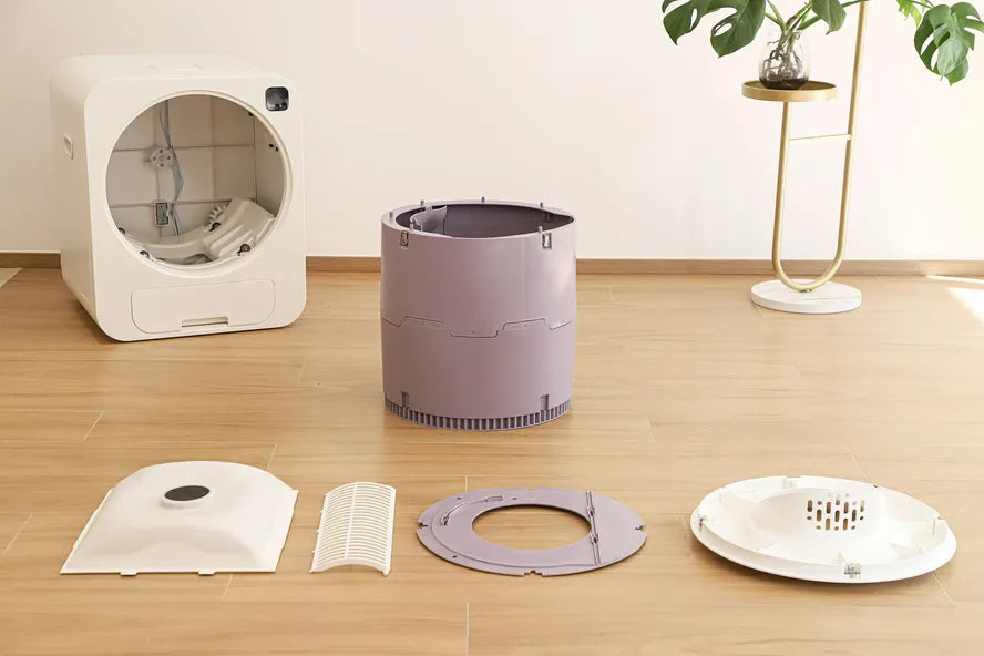 HKM-938323 Smart Automatic Cat Litter Box with WiFi App Control and Self-Cleaning Feature