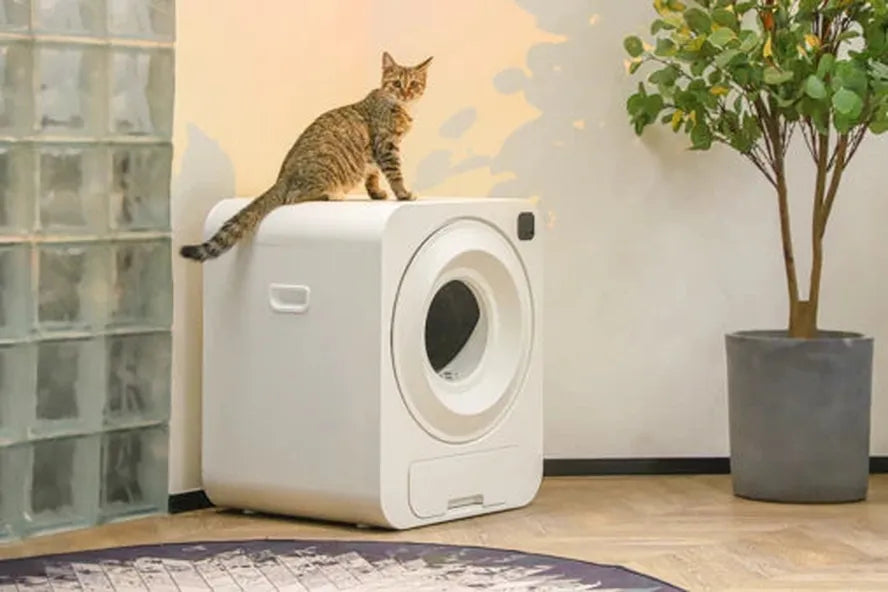 HKM-938323 Smart Automatic Cat Litter Box with WiFi App Control and Self-Cleaning Feature