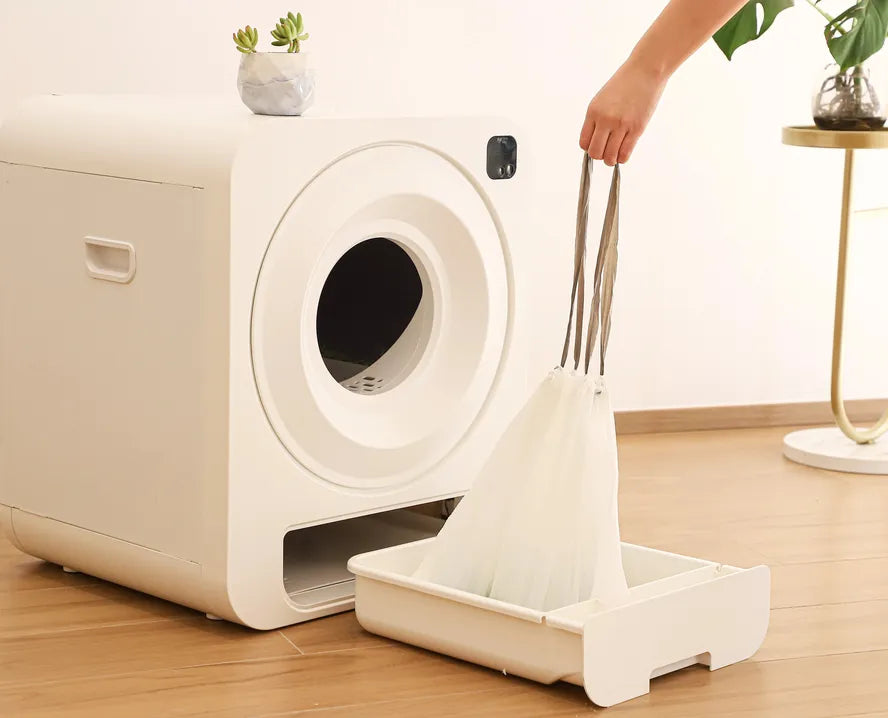 HKM-938323 Smart Automatic Cat Litter Box with WiFi App Control and Self-Cleaning Feature