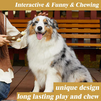 HKM-9385661 Indestructible Dog Chew Bone with Real Beef Flavor - Safe Nylon and Cowhide Teething Toy for All Dog Sizes