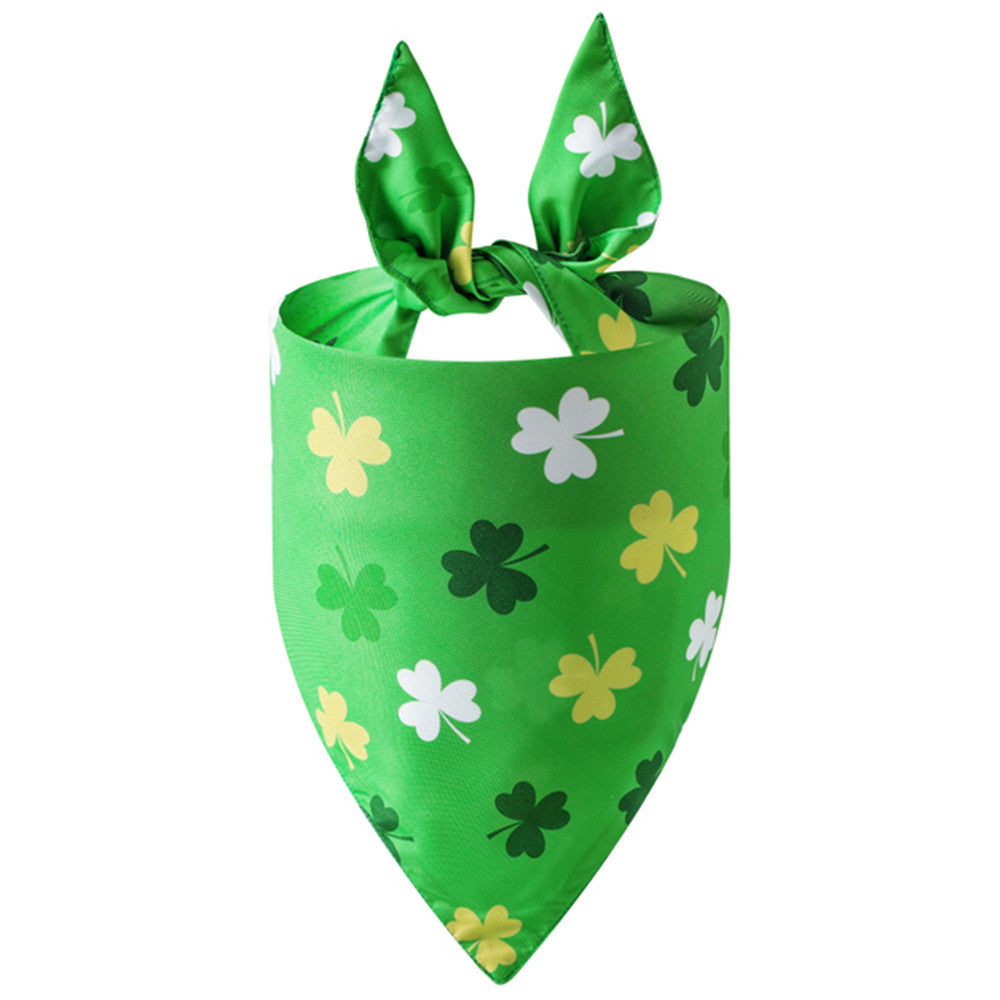 HKM-9385789 Stylish Cartoon Pet Triangle Scarf for Festivals - Durable Polyester Material, Size L 70x48x48cm