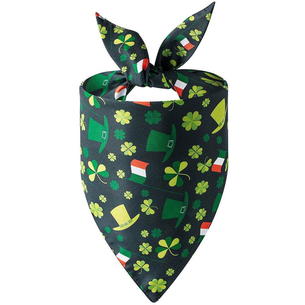 HKM-9385789 Stylish Cartoon Pet Triangle Scarf for Festivals - Durable Polyester Material, Size L 70x48x48cm