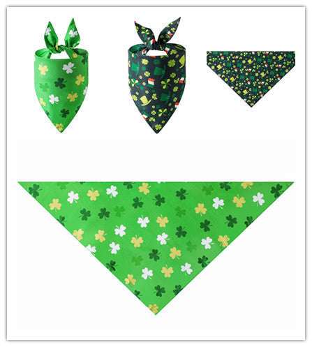 HKM-9385789 Stylish Cartoon Pet Triangle Scarf for Festivals - Durable Polyester Material, Size L 70x48x48cm