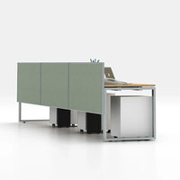 HKM-938579 3-Person Open Office Workstation Desk for Collaborative Work