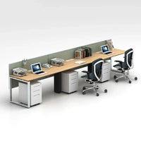 HKM-938579 3-Person Open Office Workstation Desk for Collaborative Work