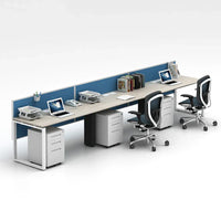 HKM-938579 3-Person Open Office Workstation Desk for Collaborative Work