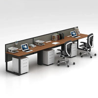 HKM-938579 3-Person Open Office Workstation Desk for Collaborative Work