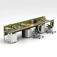 HKM-938579 3-Person Open Office Workstation Desk for Collaborative Work