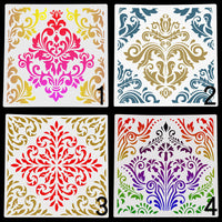 HKM-938643 Polygonal Painting Template for Wall Art - 30x30cm PET Stencils for Cake, Jewel, and Clay Decoration