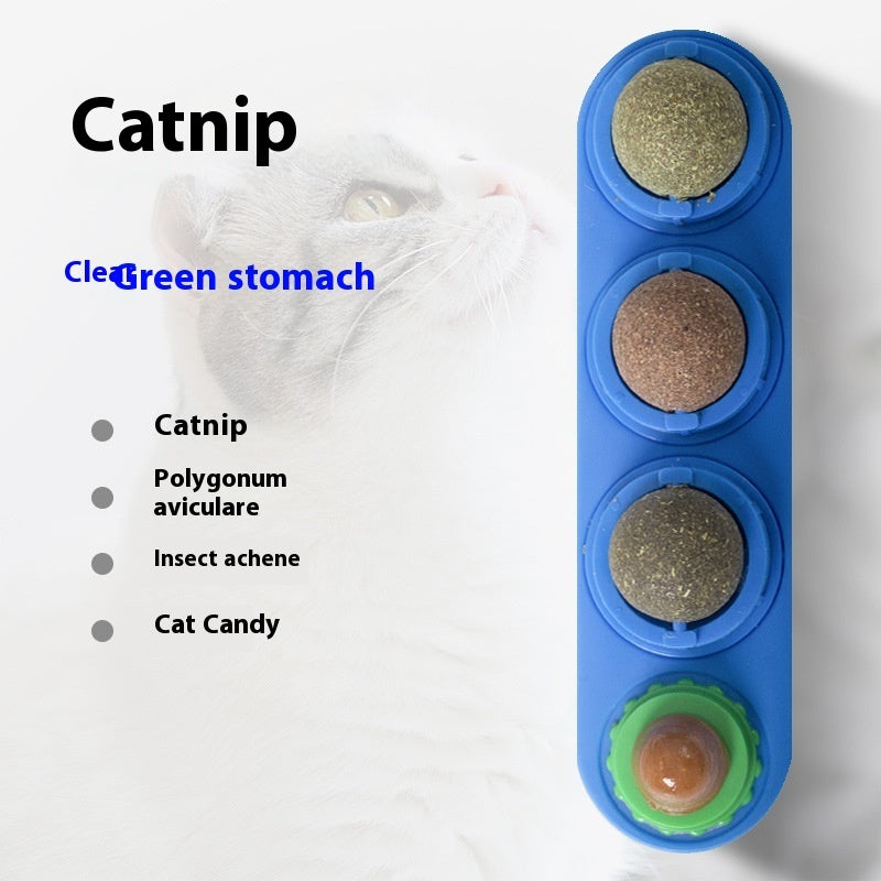 HKM-9386813 Three-in-One Catnip Ball Toy - Various Colors Available for Feline Playtime