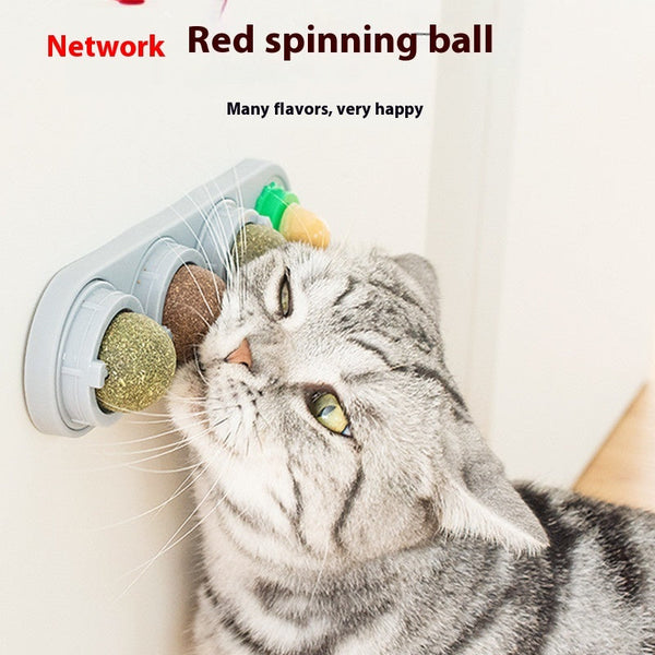 HKM-9386813 Three-in-One Catnip Ball Toy - Various Colors Available for Feline Playtime