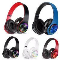 HKM-938707 Colourful Wireless Bluetooth Over-Ear Headphones with Microphone and Deep Bass for PC