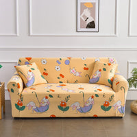 HKM-938771 All-Inclusive Stretch Sofa Cover with Plant and Flower Pattern