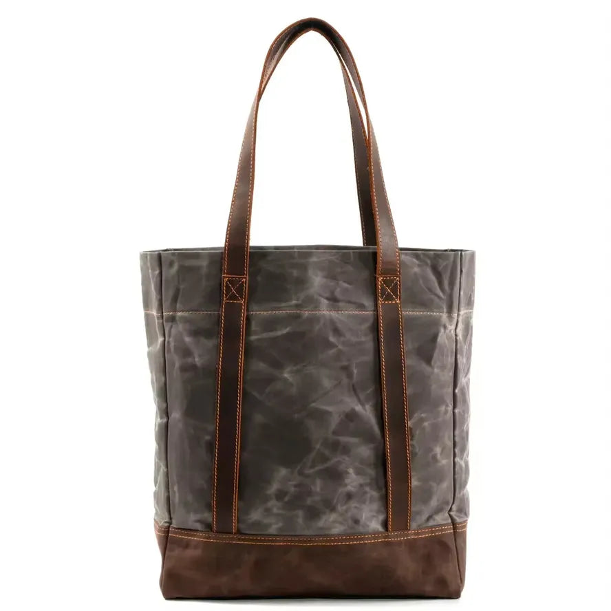 HKM-938771 Vintage Waxed Canvas Leather Shoulder Bag in Green, Grey, and Black - Eco-Friendly Daily Use Armpit Bag