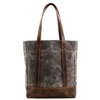HKM-938771 Vintage Waxed Canvas Leather Shoulder Bag in Green, Grey, and Black - Eco-Friendly Daily Use Armpit Bag