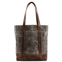 HKM-938771 Vintage Waxed Canvas Leather Shoulder Bag in Green, Grey, and Black - Eco-Friendly Daily Use Armpit Bag